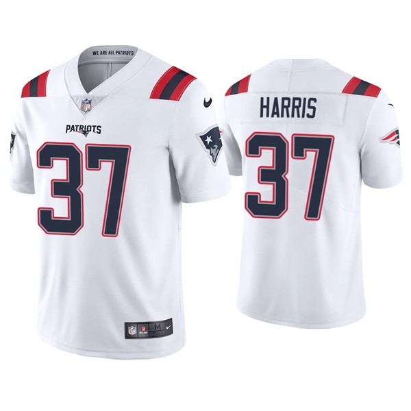 New England Patriots #37 Damien Harris 2020 White Vapor Untouchable Limited Stitched Jersey