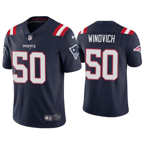 New England Patriots #50 Chase Winovich 2020 Navy Vapor Untouchable Limited Stitched Jersey