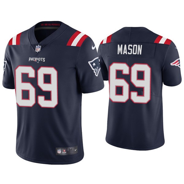 New England Patriots #69 Shaq Mason 2020 Navy Vapor Untouchable Limited Stitched Jersey