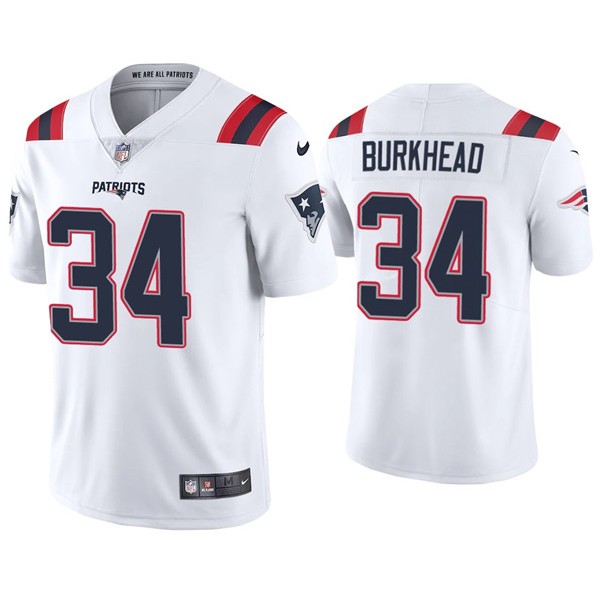 New England Patriots #34 Rex Burkhead 2020 White Vapor Untouchable Limited Stitched Jersey