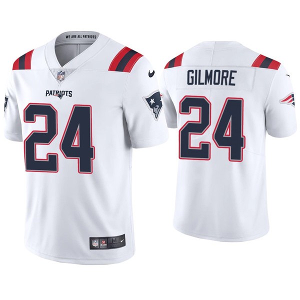 New England Patriots #24 Stephon Gilmore 2020 White Vapor Untouchable Limited Stitched Jersey