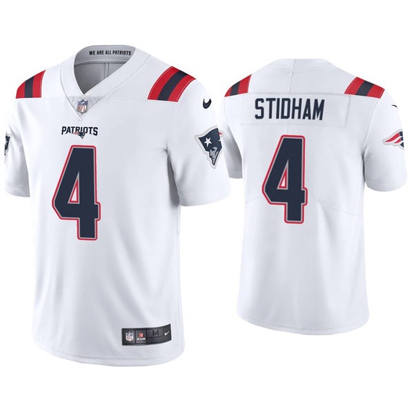 New England Patriots #4 Jarrett Stidham 2020 White Vapor Untouchable Limited Stitched Jersey