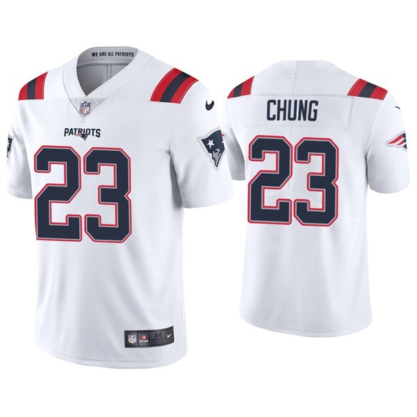 New England Patriots #23 Patrick Chung 2020 White Vapor Untouchable Limited Stitched Jersey