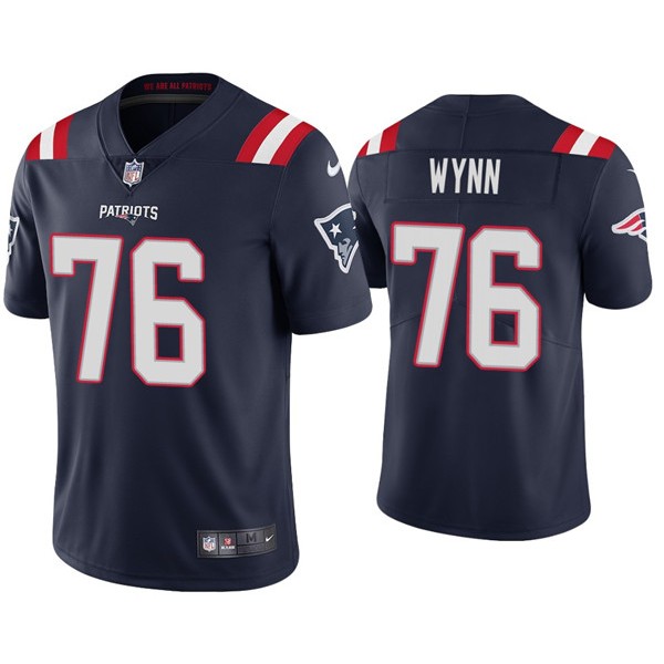 New England Patriots #76 Isaiah Wynn 2020 Navy Vapor Untouchable Limited Stitched Jersey