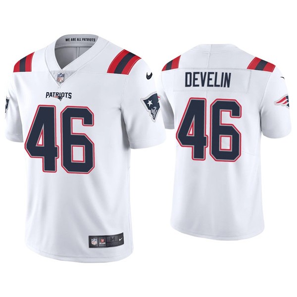 New England Patriots #46 James Develin 2020 White Vapor Untouchable Limited Stitched Jersey