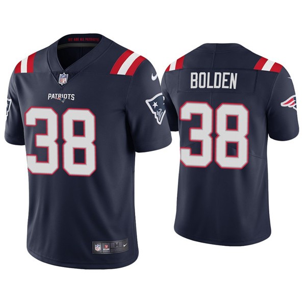 New England Patriots #38 Brandon Bolden 2020 Navy Vapor Untouchable Limited Stitched Jersey
