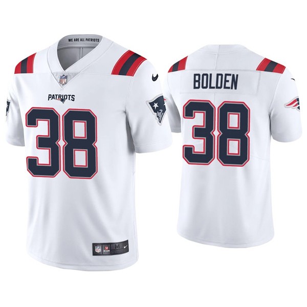 New England Patriots #38 Brandon Bolden 2020 White Vapor Untouchable Limited Stitched Jersey