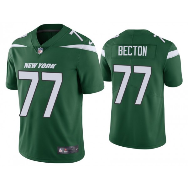 New York Jets #77 Mekhi Becton Green Vapor Untouchable Limited Stitched Jersey