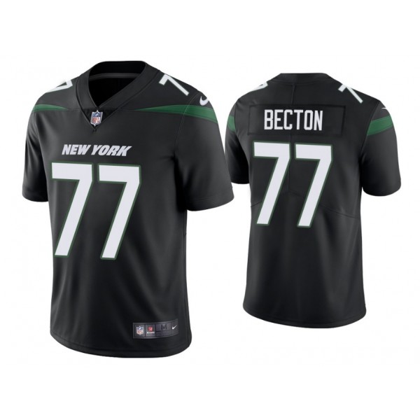 New York Jets #77 Mekhi Becton Black Vapor Untouchable Limited Stitched Jersey