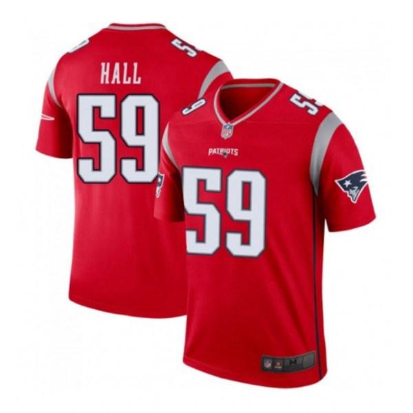 New England Patriots #59 Terez Hall Red Stitched Jersey