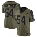 New England Patriots #54 Tedy Bruschi 2021 Olive Salute To Service Limited Stitched Jersey