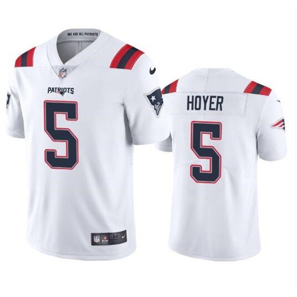 New England Patriots #5 Brian Hoyer 2021 White Vapor Untouchable Limited Stitched Jersey