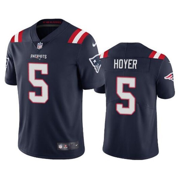 New England Patriots #5 Brian Hoyer 2021 Navy Vapor Untouchable Limited Stitched Jersey