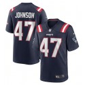 New England Patriots #47 Jakob Johnson Navy Vapor Untouchable Limited Stitched Jersey