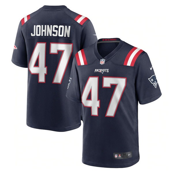 New England Patriots #47 Jakob Johnson Navy Vapor Untouchable Limited Stitched Jersey
