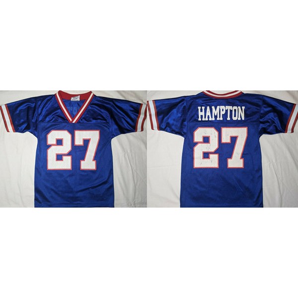 New York Giants #27 Rodney Craig Hampton Blue Stitched Jersey
