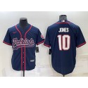 New England Patriots #10 Mac Jones Navy Cool Base Stitched Baseball Jersey