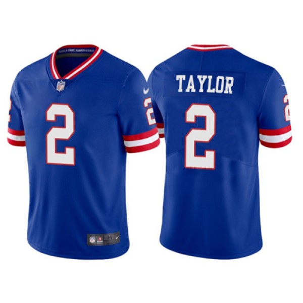 New York Giants #2 Tyrod Taylor Royal Vapor Untouchable Classic Retired Player Stitched Game Jersey