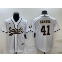 New Orleans Saints #41 Alvin Kamara White Cool Base Stitched Baseball Jersey