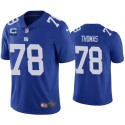 New York Giants #78 Andrew Thomas Blue With C Patch Vapor Untouchable Limited Stitched Jersey