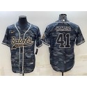 New Orleans Saints #41 Alvin Kamara Gray Camo With Patch Cool Base Stitched Baseball Jersey