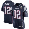 New England Patriots #12 Tom Brady Nike Navy Stitched Super Bowl LI Bound Game Jersey