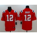 New England Patriots #12 Tom Brady Nike Red Vapor Untouchable Limited Stitched Jersey