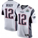 New England Patriots Tom Brady White Super Bowl LII Bound Game Jersey