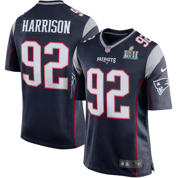New England Patriots James Harrison Navy Super Bowl LII Bound Game Jersey