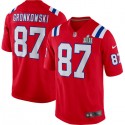 New England Patriots Rob Gronkowski Red Super Bowl LII Bound Game Jersey