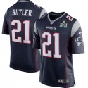 New England Patriots Malcolm Butler Navy Super Bowl LII Bound Game Jersey