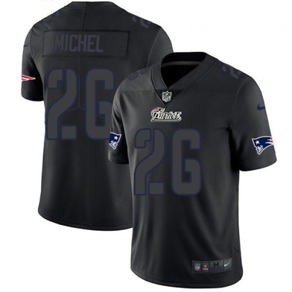 New England Patriots #26 Sony Michel Black 2018 Impact Limited Stitched Jersey