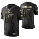 New England Patriots #87 Rob Gronkowski 2019 Black Gold Edition Stitched Jersey