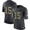 Packers #15 Bart Starr Black Stitched Limited 2016 Salute To Service Nike Jersey