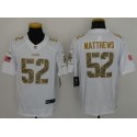 Packers #52 Clay Matthews White Stitched Limited Salute To Service Nike Jersey