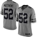 Packers #52 Clay Matthews Gray Stitched Limited Gridiron Gray Nike Jersey