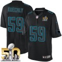 Panthers #59 Luke Kuechly Black Super Bowl 50 Stitched Impact Limited Nike Jersey