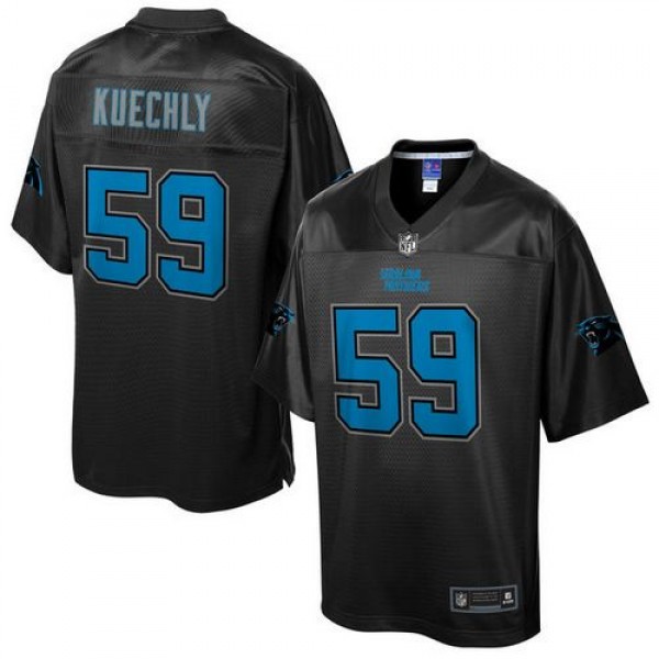 Panthers #59 Luke Kuechly Black Pro Line Black Reverse Fashion Game Nike Jersey