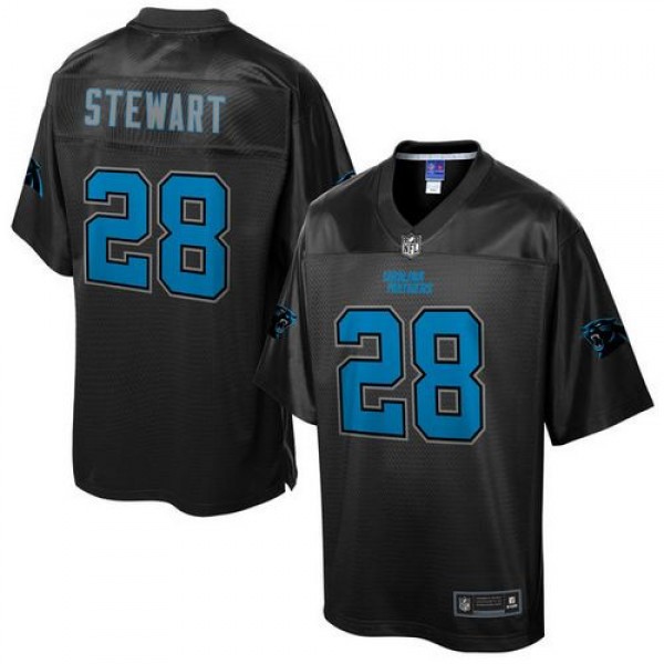 Panthers #28 Jonathan Stewart Black Pro Line Black Reverse Fashion Game Nike Jersey