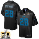 Panthers #28 Jonathan Stewart Black Super Bowl 50 Pro Line Black Reverse Fashion Game Nike Jersey