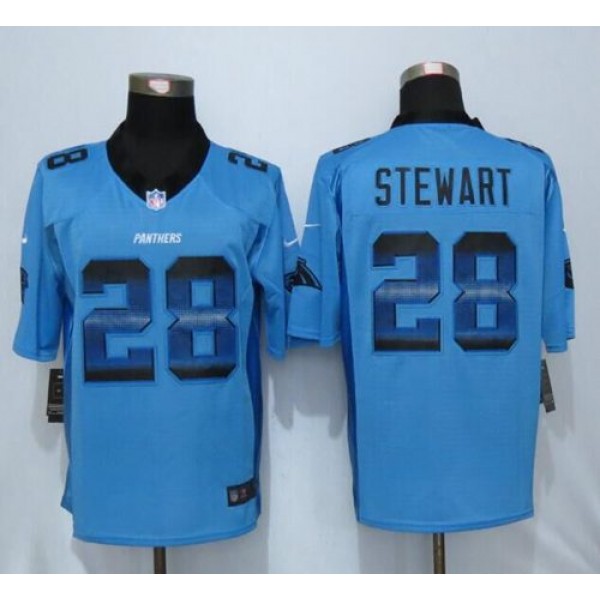 Panthers #28 Jonathan Stewart Blue Alternate Stitched Limited Strobe Nike Jersey