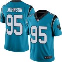 Panthers #95 Charles Johnson Blue Stitched Limited Rush Nike Jersey