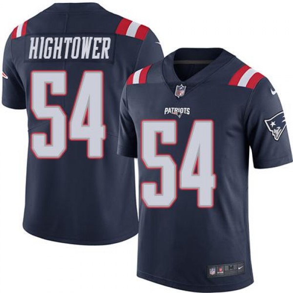 Patriots #54 Dont'a Hightower Navy Blue Stitched Limited Rush Nike Jersey