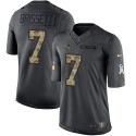Patriots #7 Jacoby Brissett Black Stitched Limited 2016 Salute To Service Nike Jersey