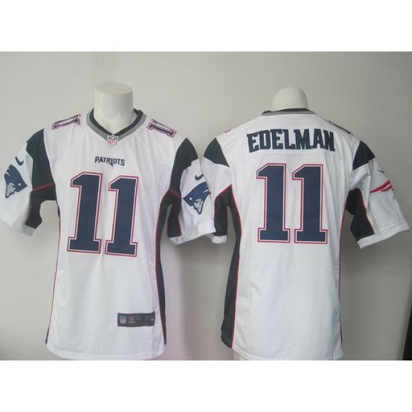 Patriots #11 Julian Edelman White Stitched New Game Nike Jersey