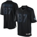 Patriots #87 Rob Gronkowski Black Stitched Impact Limited Nike Jersey