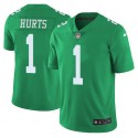 Philadelphia Eagles #1 Jalen Hurts Green Color Rush Stitched Football Jersey