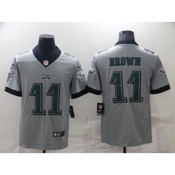 Philadelphia Eagles #11 A. J. Brown Gray Vapor Untouchable Limited Stitched Jersey