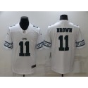 Philadelphia Eagles #11 A. J. Brown White Team Logo Cool Edition Stitched Jersey