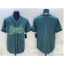 Philadelphia Eagles Blank Green With Patch Cool Base Stitched Baseball Jersey